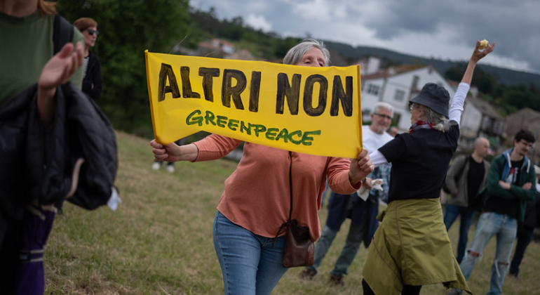 Greenpeace pide á Xunta que non autorice o proxecto de Altri ao quedar sen conexión eléctrica