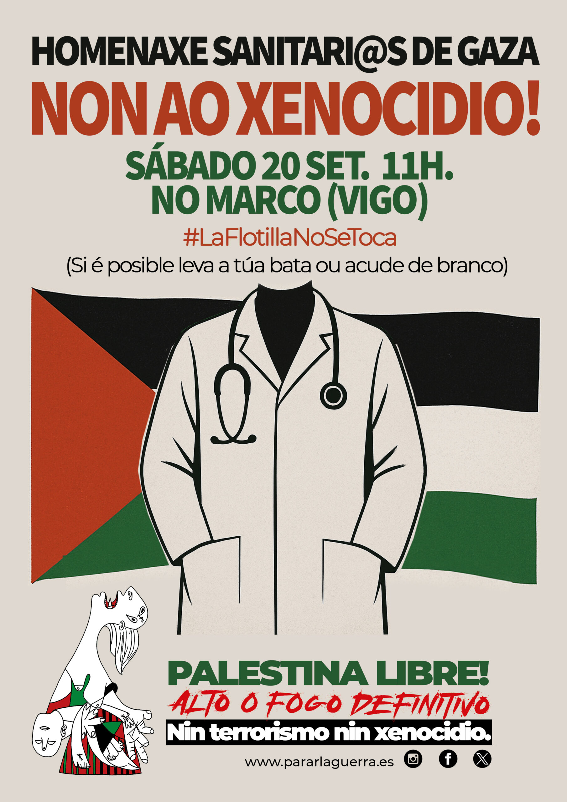 Homenaje al personal sanitario de Gaza