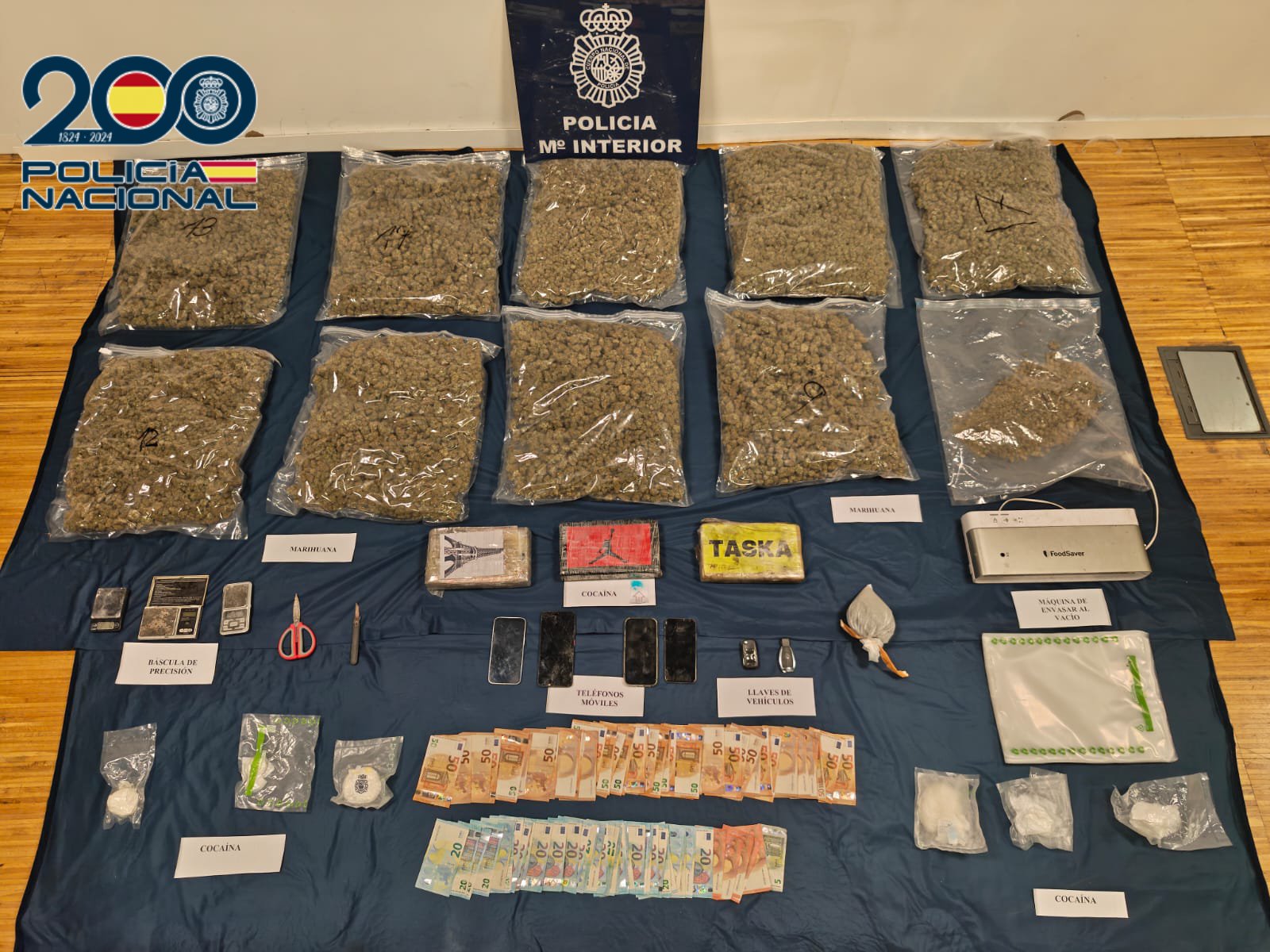 La Policía desarticula en Vigo y Nigrán una organización dedicada al tráfico de cocaína y marihuana