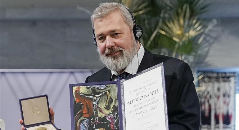 Dmitry Muratov, Premio Nobel de la Paz 2021, rumbo a Vigo