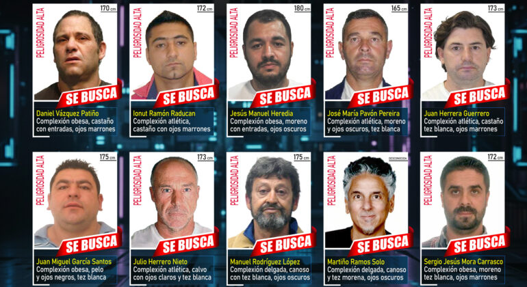 La Policía solicita la colaboración ciudadana para detener a los fugitivos más buscados