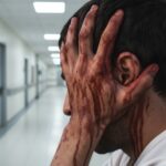 Un vixilante de seguridade perde parte dunha orella tras ser mordido por un paciente