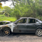 Investigado un vecino de As Neves por huir de un accidente y quemar, después, el vehículo implicado