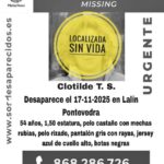 Hallado en Lalín el cuerpo sin vida de una mujer desaparecida desde noviembre