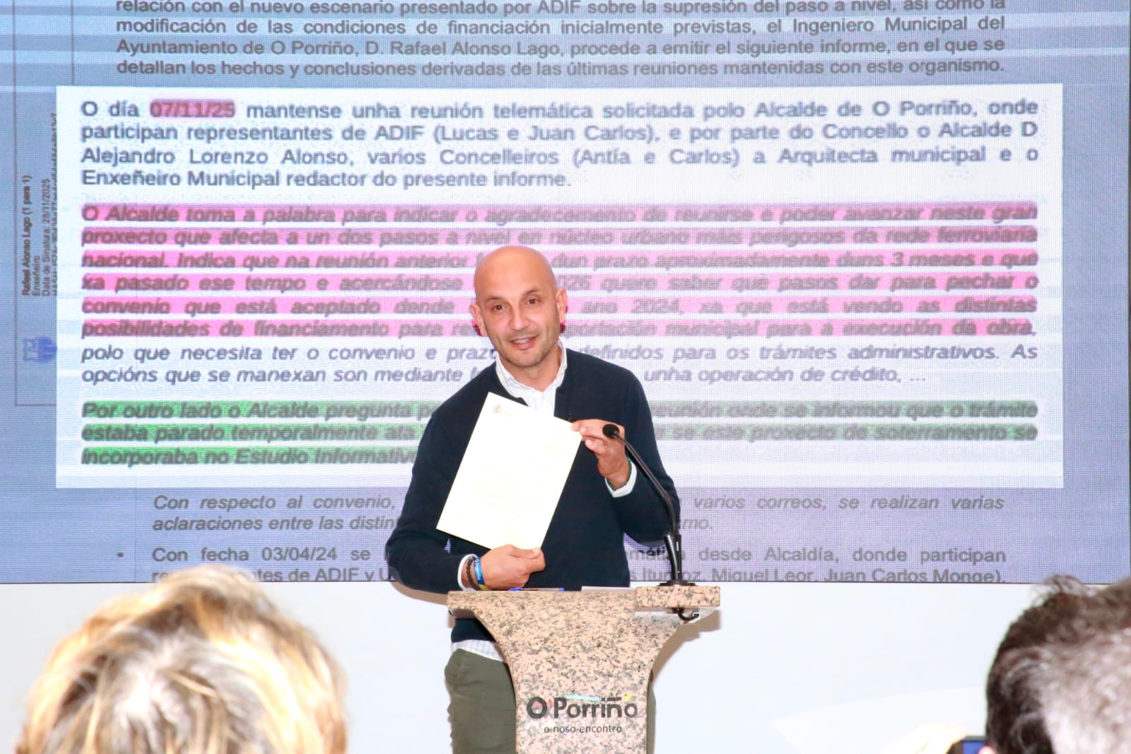 O Porriño denuncia la paralización indefinida de la eliminación del paso a nivel, pese a tener el proyecto listo