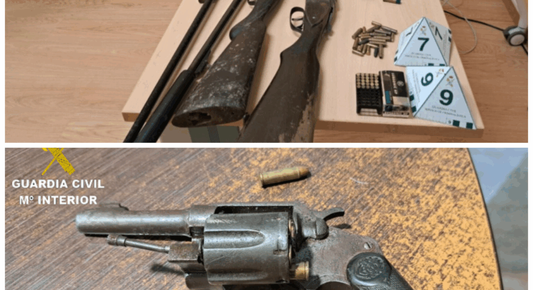La Guardia Civil se incauta de una escopeta y dos rifles, en el domicilio del atracador de la gasolinera de Tui