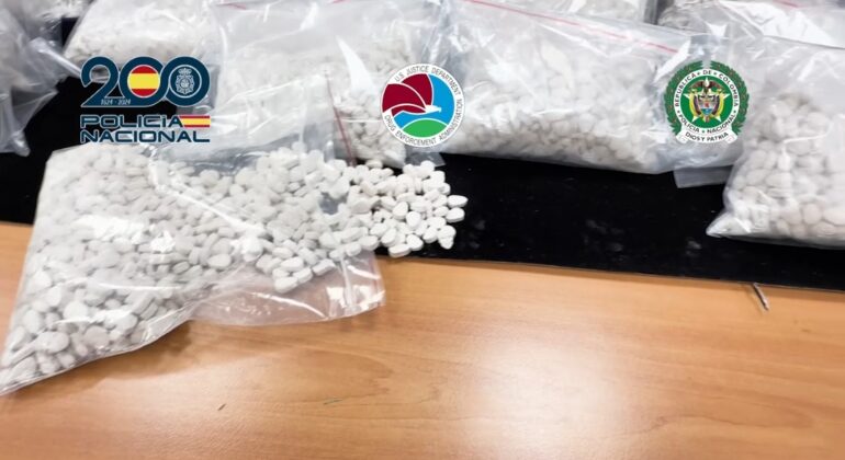 La Policía Nacional intercepta por primera vez en España un alijo de pastillas de heroína