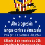 Convocada en Vigo unha concentración urxente 'contra a intervención militar dos Estados Unidos en Venezuela'