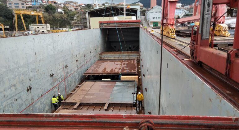 El astillero vigués San Enrique culmina con éxito su primer contrato de estructuras offshore