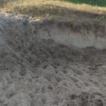 La duna de A Calzoa sigue sin protección, 20 días después del derrumbe