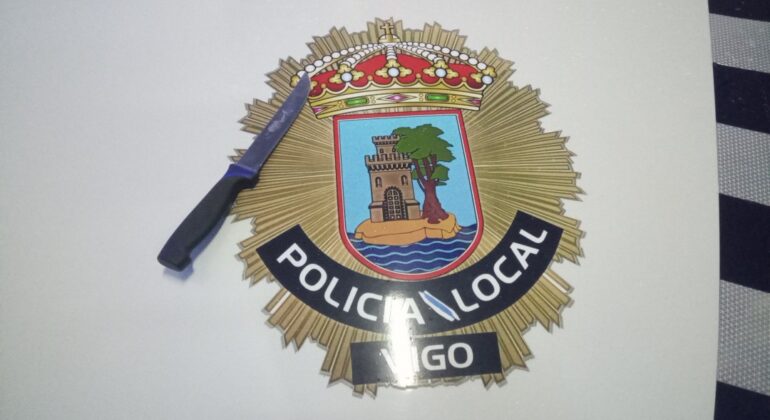 Arrestado un individuo armado con un cuchillo, tras una violenta discusión junto a Vialia