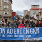 GKN Vigo planta cara ao ERE: folga en marcha e máis dun milleiro de persoas na rúa