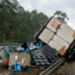 Un camión vuelca en la A-52 entre O Porriño y Ponteareas y provoca retenciones a primera hora