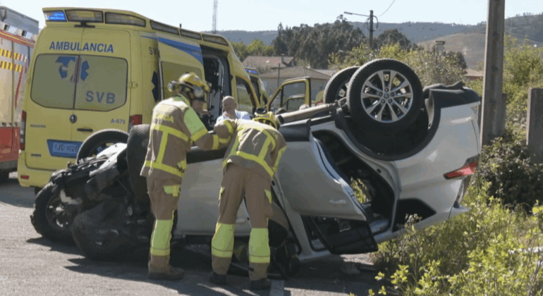 Muere un hombre atropellado por un coche que se salió de la calzada, entre Gondomar y Tomiño