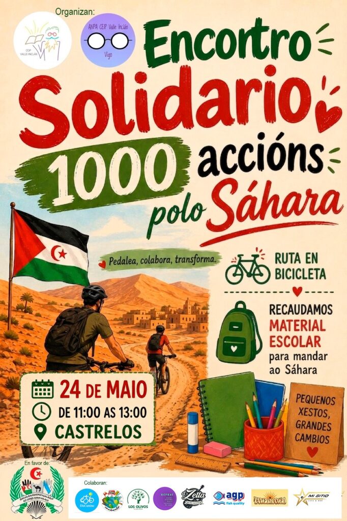 A emocionante iniciativa dun colexio de Vigo para que os nenos do Sahara non queden sen cadernos nin soños