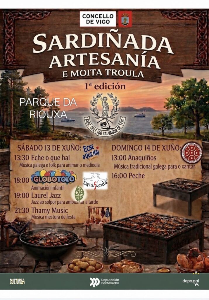 Sardinas, artesanía y música: gran fiesta popular, este fin de semana en el parque vigués da Riouxa