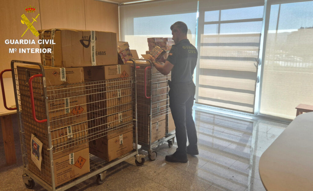 Descubren en Mos más de 5.400 artículos pirotécnicos almacenados sin autorización