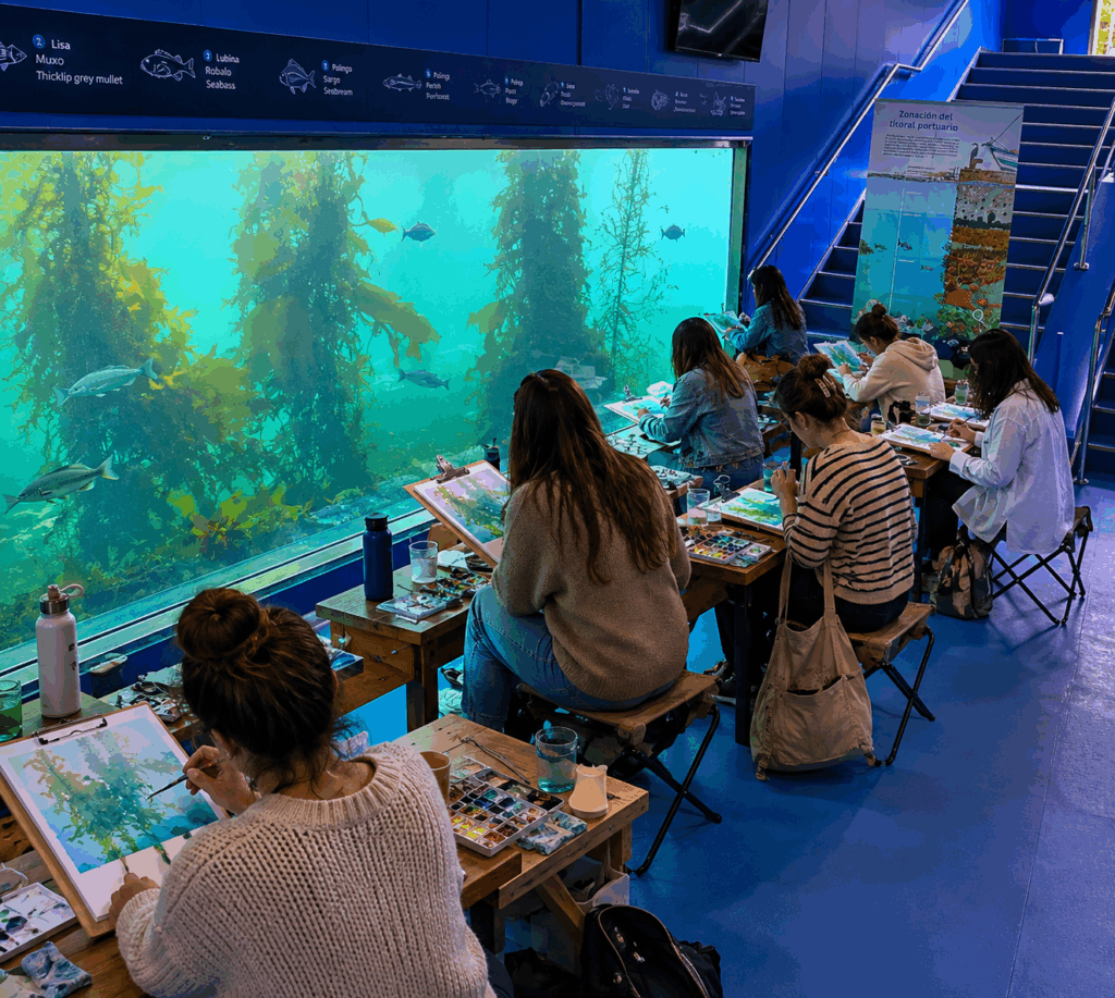 Pintar bajo la ría de Vigo: así será el singular taller de acuarela del observatorio Nautilus