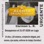 Hallan muerta a Carmen López Rebolo, la joven desaparecida en Lugo el pasado 21 de julio