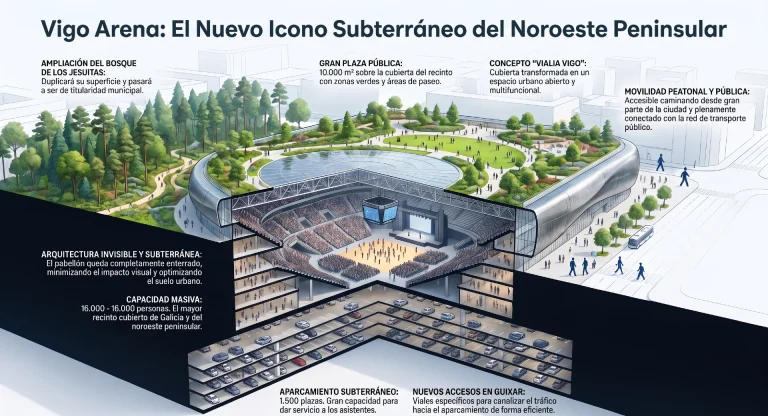 El Vigo Arena se construirá en Teis: un recinto para 16.000 personas transformará Guixar