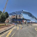 Balaídos avanza en la nueva grada de Gol con el cuarto tramo de la estructura de la cubierta