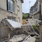 «Menos mal que no salí»: dos balcones se desploman de madrugada en Nigrán