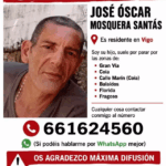 Buscan a José Óscar Mosquera, desaparecido en Vigo desde el domingo