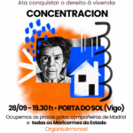 La Alianza pola Vivenda de Vigo reclama un 'Real Decreto Maricarmen' y llama a concentrarse hoy contra los desahucios