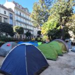 Los vecinos del centro de Vigo cuestionan la acampada por la vivienda en la Alameda