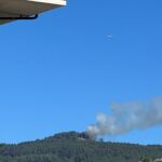 Controlado un incendio forestal en Nigrán que quemó 1.800 metros cuadrados de monte