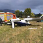Una avioneta vuelca al aterrizar en Caldas y deja dos heridos, uno grave
