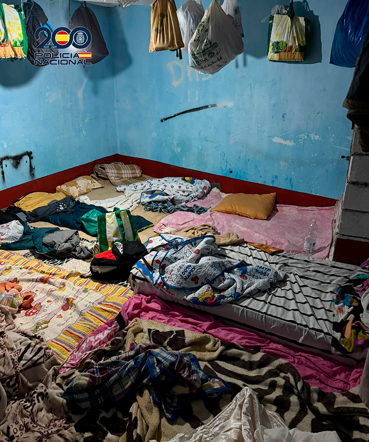 Detenido un ciudadano ceutí que explotaba, presuntamente, a 74 migrantes hacinados en un inmueble