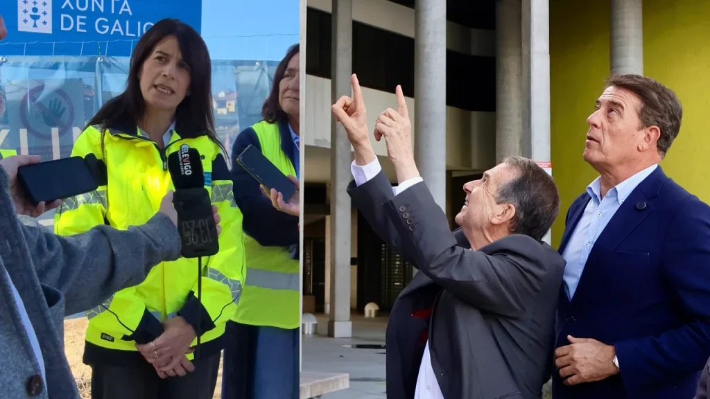 Besteiro y Caballero hablan de vivienda en Navia, donde la Xunta construye un millar de pisos protegidos